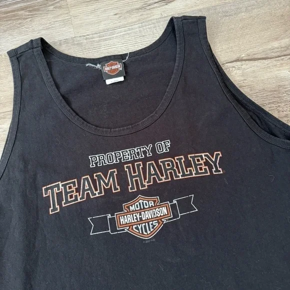 Harley Davidson y2k single stitch San Diego tank top men’s XL black orange - Picture 2 of 7